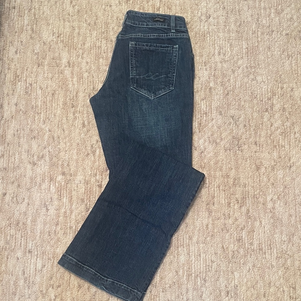 Women's Dark Blue Wide Leg Trouser Jeans